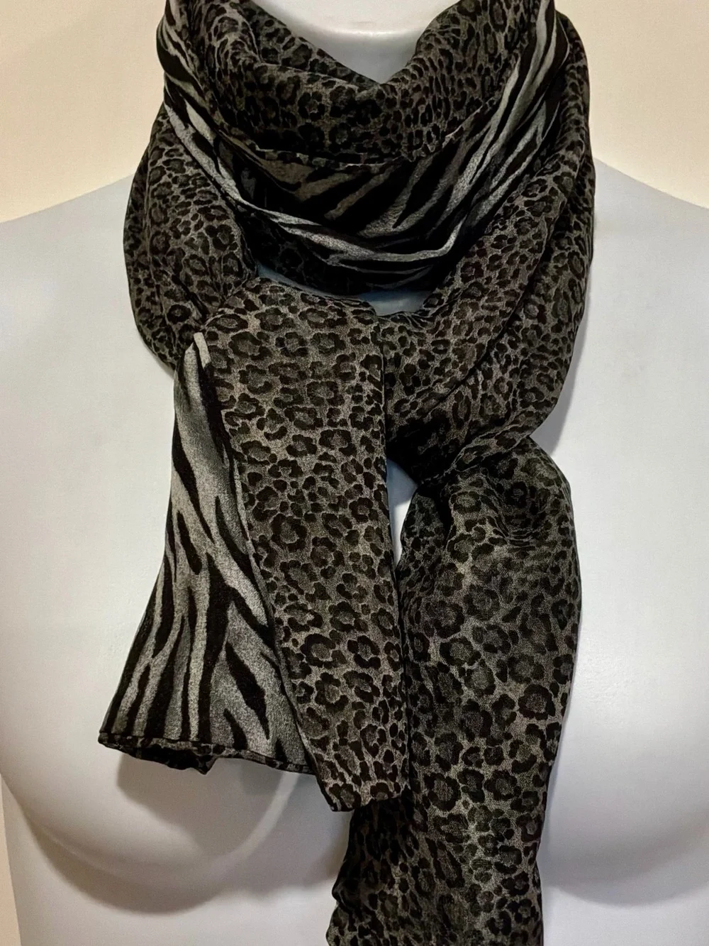Double sided silk Scarf